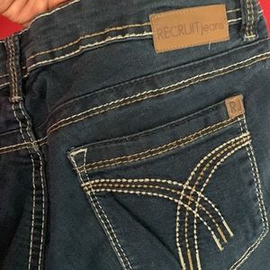 Flared, low rise jeans